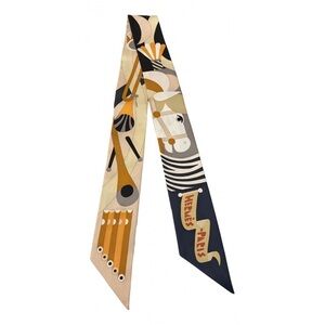 Hermes Twilly parade en fanfare noir caramel